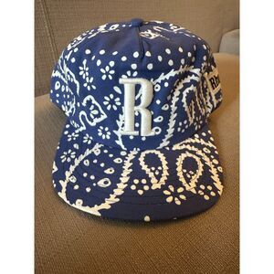 RHUDE -Rhepurposed R Blue Bandana Snapback Trucker Hat - NWOT $320 Retail